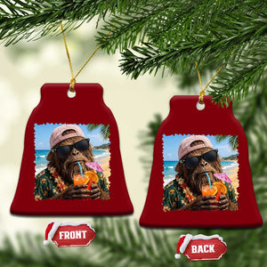 Funny Hawaiian Bigfoot Ceramic Ornament Tropical Beach Party Graphic TS12 Print Your Wear