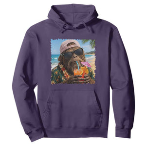 Funny Hawaiian Bigfoot Hoodie Tropical Beach Party Graphic TS12 Purple Print Your Wear