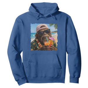 Funny Hawaiian Bigfoot Hoodie Tropical Beach Party Graphic TS12 Royal Blue Print Your Wear