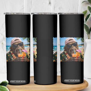 Funny Hawaiian Bigfoot Skinny Tumbler Tropical Beach Party Graphic TS12 Print Your Wear