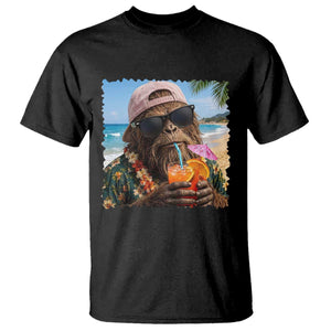Funny Hawaiian Bigfoot T Shirt Tropical Beach Party Graphic TS12 Black Print Your Wear