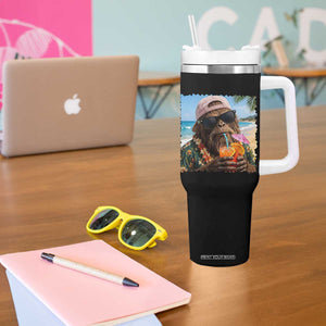 Funny Hawaiian Bigfoot Tumbler With Handle Tropical Beach Party Graphic TS12 Print Your Wear