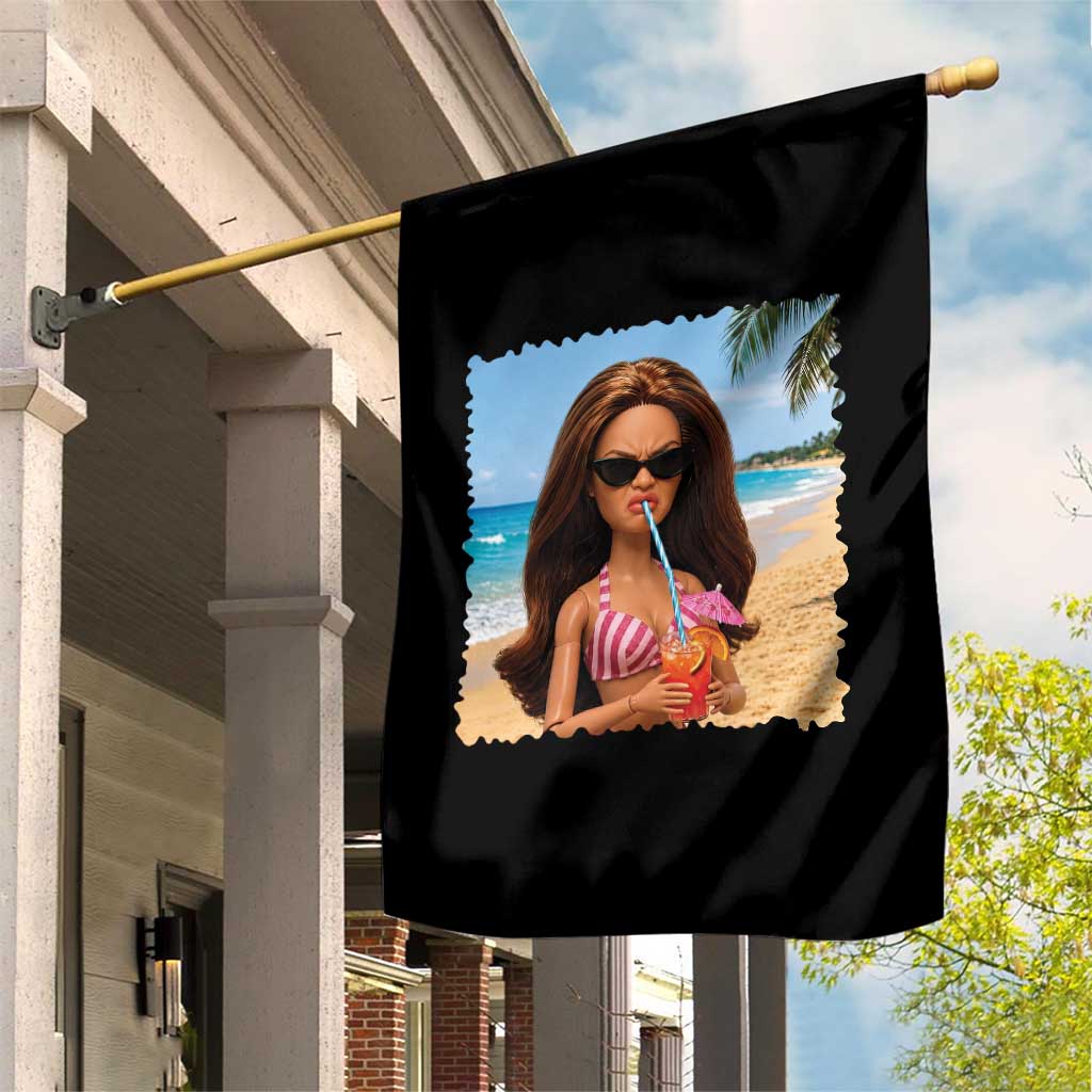 Funny Summer Doll Face Meme Garden Flag Tropical Beach Party Graphic TS12 Print Your Wear