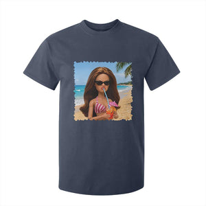 Funny Summer Doll Face Meme T Shirt For Kid Tropical Beach Party Graphic TS12 Navy Print Your Wear