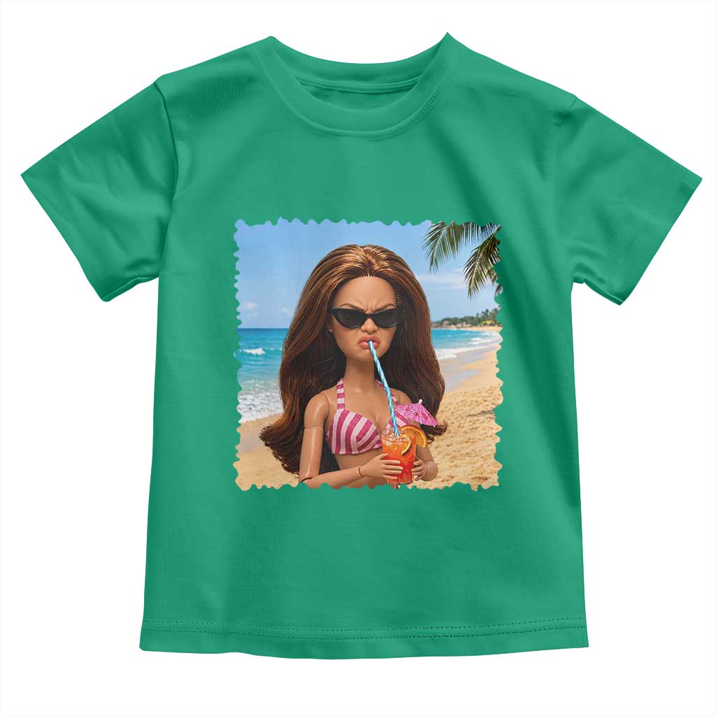 Funny Summer Doll Face Meme Toddler T Shirt Tropical Beach Party Graphic TS12 Irish Green Print Your Wear