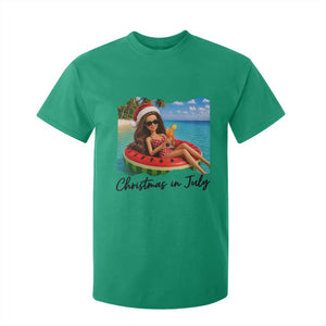 Christmas In July Tropical Doll Face Meme T Shirt For Kid Summer Vacation Graphic TS12 Irish Green Print Your Wear