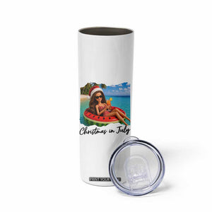 Christmas In July Tropical Doll Face Meme Skinny Tumbler Summer Vacation Graphic TS12 Print Your Wear