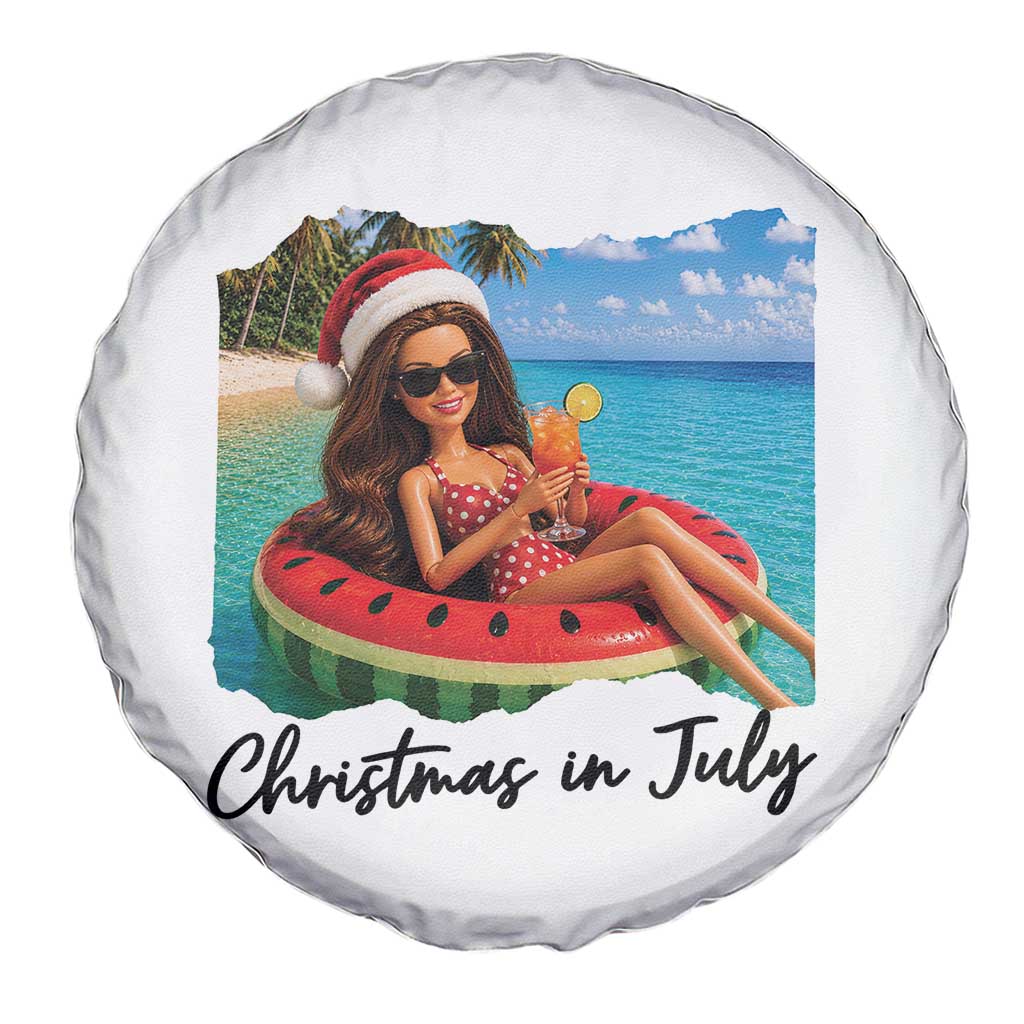 Christmas In July Tropical Doll Face Meme Spare Tire Cover Summer Vacation Graphic TS12 Print Your Wear