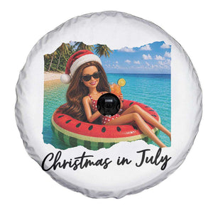 Christmas In July Tropical Doll Face Meme Spare Tire Cover Summer Vacation Graphic TS12 Print Your Wear