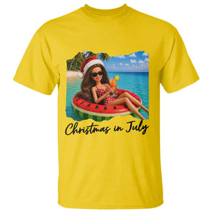 Christmas In July Tropical Doll Face Meme T Shirt Summer Vacation Graphic TS12 Daisy Print Your Wear