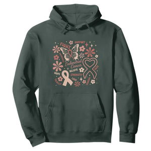 Floral Butterfly Endometrial Cancer Awareness Hoodie Believe Strength Faith