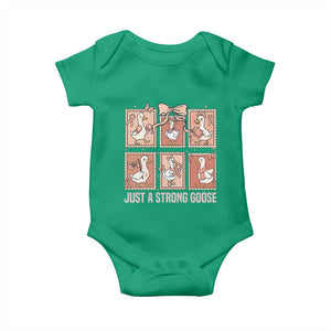 Funny Endometrial Cancer Warrior Goose Baby Onesie Just A Strong Goose