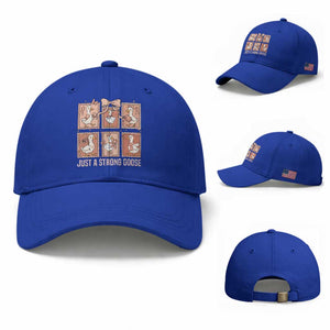 Funny Endometrial Cancer Warrior Goose Baseball Cap Just A Strong Goose