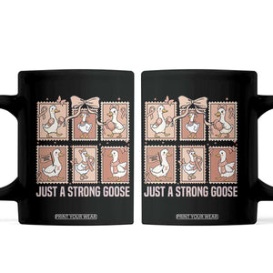 Funny Endometrial Cancer Warrior Goose Coffee Mug Just A Strong Goose