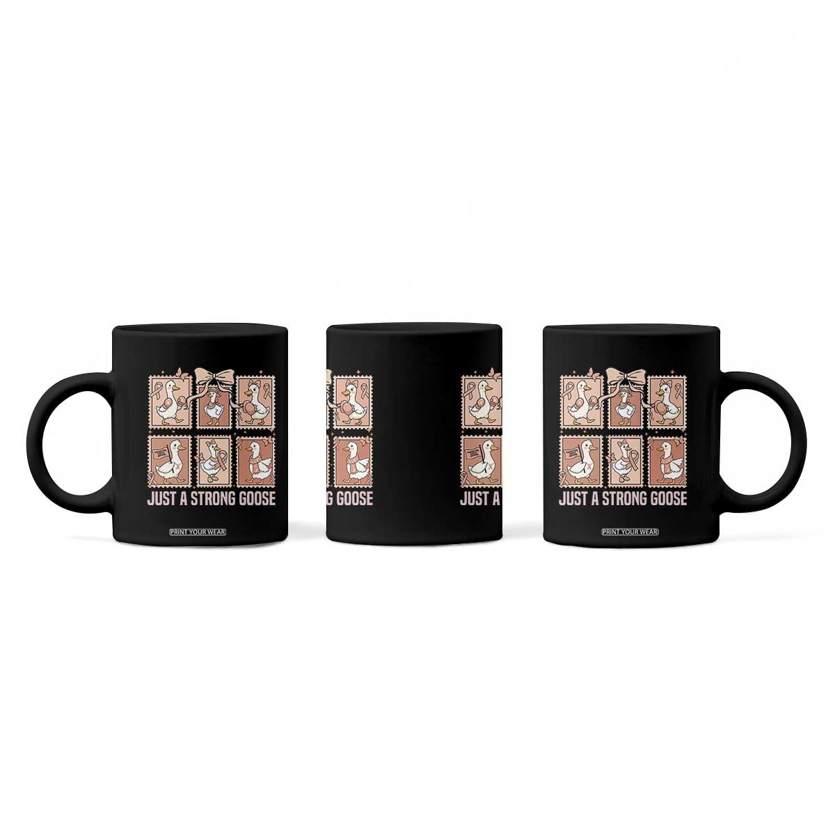 Funny Endometrial Cancer Warrior Goose Coffee Mug Just A Strong Goose