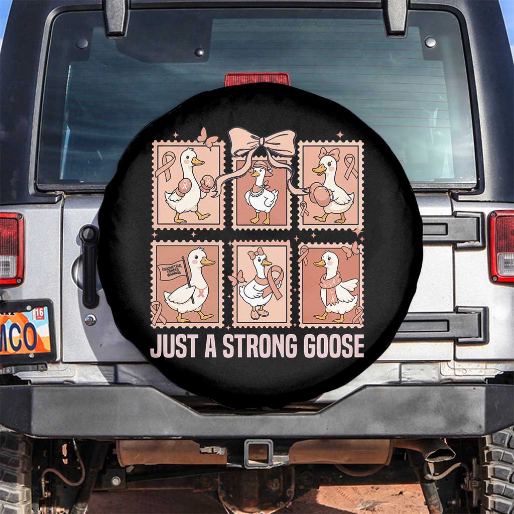 Funny Endometrial Cancer Warrior Goose Spare Tire Cover Just A Strong Goose