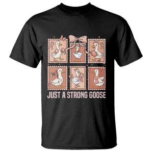 Funny Endometrial Cancer Warrior Goose T Shirt Just A Strong Goose