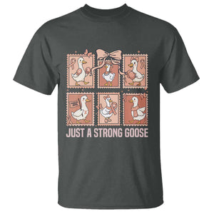 Funny Endometrial Cancer Warrior Goose T Shirt Just A Strong Goose
