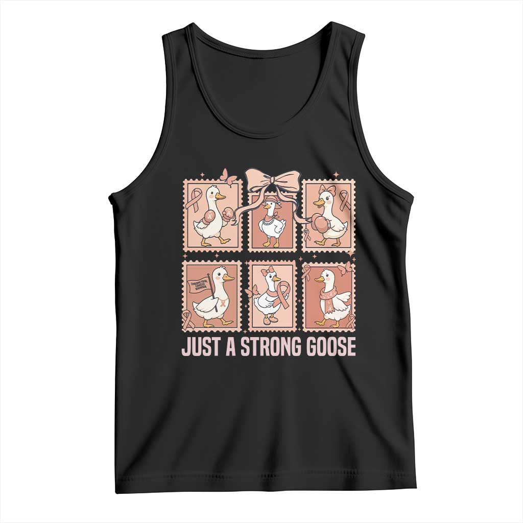 Funny Endometrial Cancer Warrior Goose Tank Top Just A Strong Goose