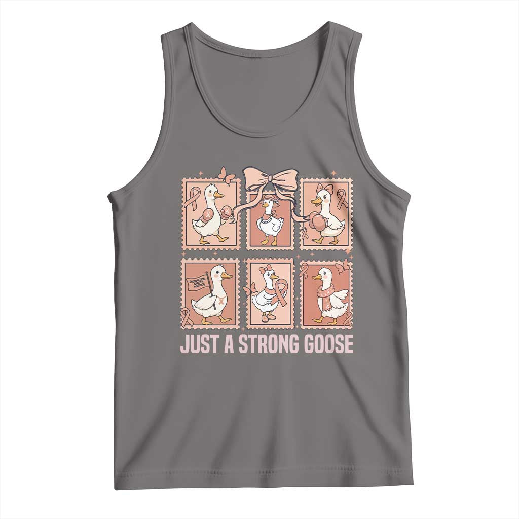 Funny Endometrial Cancer Warrior Goose Tank Top Just A Strong Goose