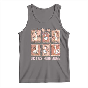 Funny Endometrial Cancer Warrior Goose Tank Top Just A Strong Goose