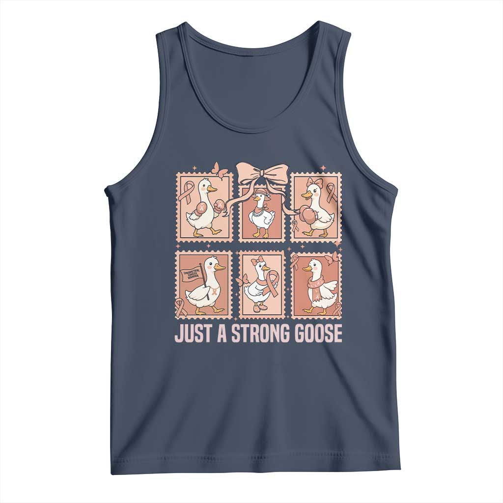 Funny Endometrial Cancer Warrior Goose Tank Top Just A Strong Goose