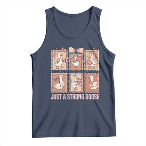 Funny Endometrial Cancer Warrior Goose Tank Top Just A Strong Goose