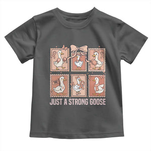 Funny Endometrial Cancer Warrior Goose Toddler T Shirt Just A Strong Goose