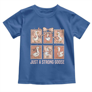 Funny Endometrial Cancer Warrior Goose Toddler T Shirt Just A Strong Goose