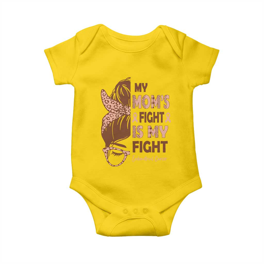 Endometrial Cancer Support Baby Onesie My Moms Fight My Fight