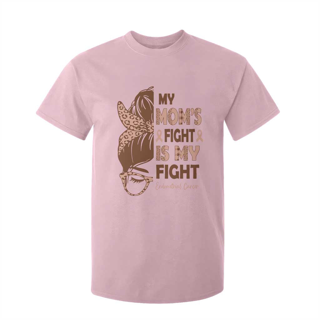 Endometrial Cancer Support T Shirt For Kid My Moms Fight My Fight
