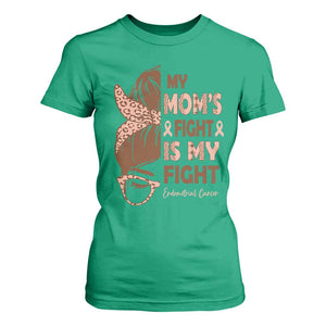 Endometrial Cancer Support T Shirt For Women My Moms Fight My Fight