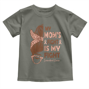 Endometrial Cancer Support Toddler T Shirt My Moms Fight My Fight