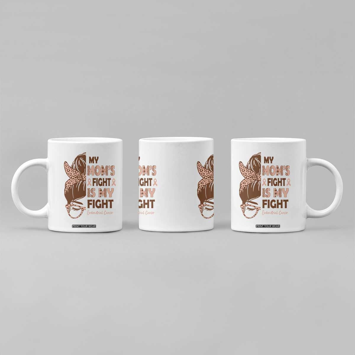 Endometrial Cancer Support Coffee Mug My Moms Fight My Fight