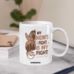Endometrial Cancer Support Coffee Mug My Moms Fight My Fight