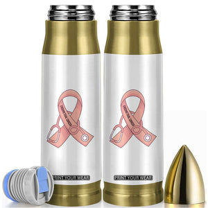 Endometrial Cancer Healthcare Warrior Bullet Tumbler Peach Stethoscope Nurse