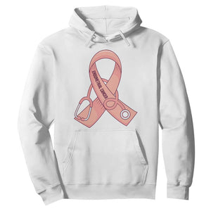 Endometrial Cancer Healthcare Warrior Hoodie Peach Stethoscope Nurse
