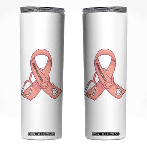 Endometrial Cancer Healthcare Warrior Skinny Tumbler Peach Stethoscope Nurse