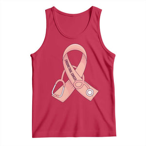 Endometrial Cancer Healthcare Warrior Tank Top Peach Stethoscope Nurse