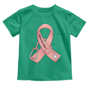 Endometrial Cancer Healthcare Warrior Toddler T Shirt Peach Stethoscope Nurse