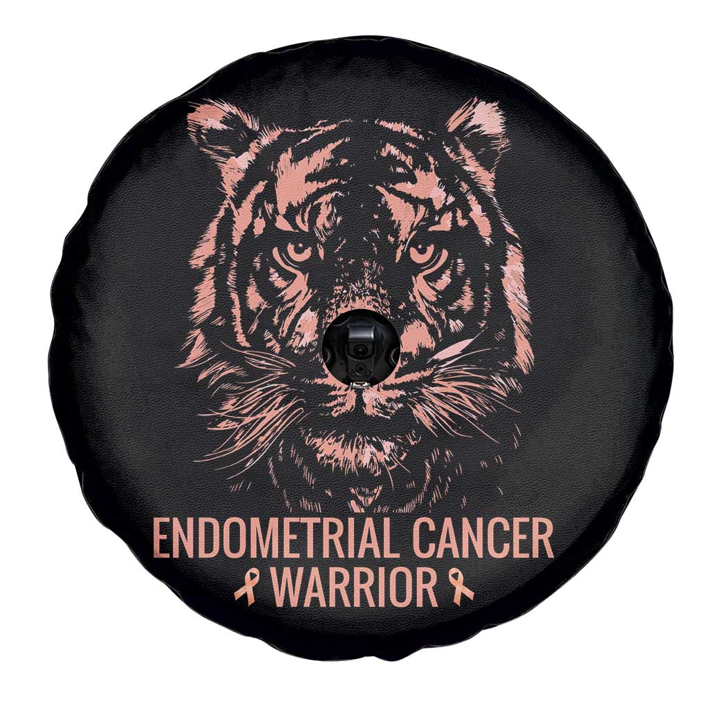 Endometrial Cancer Warrior Tiger Spare Tire Cover Strength Courage Hope
