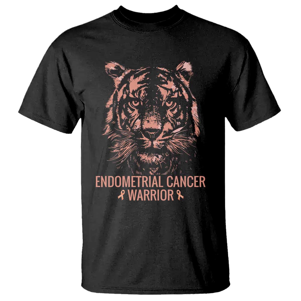 Endometrial Cancer Warrior Tiger T Shirt Strength Courage Hope