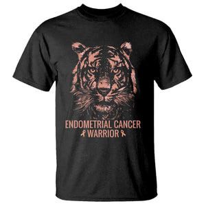 Endometrial Cancer Warrior Tiger T Shirt Strength Courage Hope