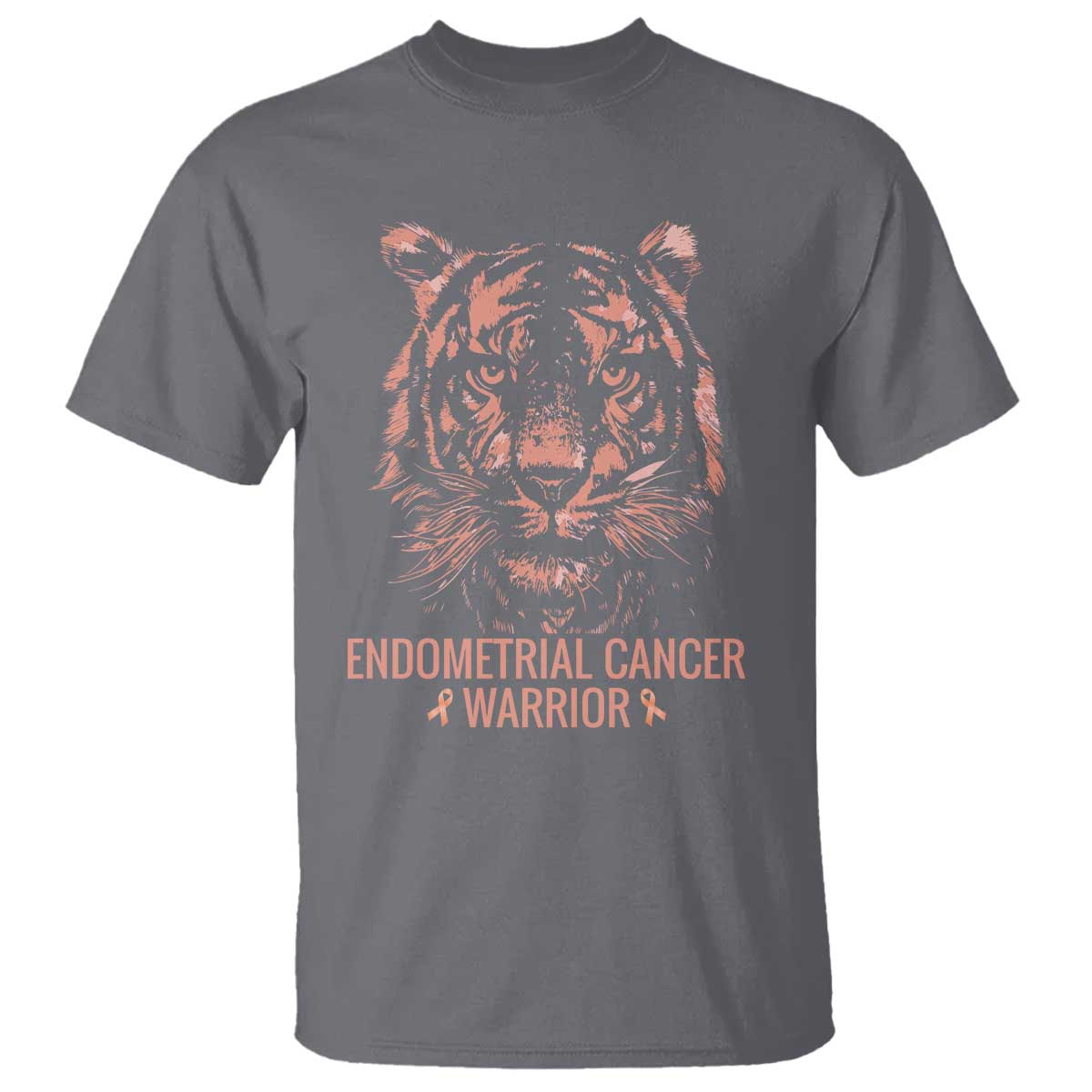 Endometrial Cancer Warrior Tiger T Shirt Strength Courage Hope