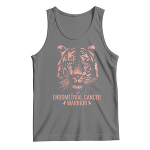 Endometrial Cancer Warrior Tiger Tank Top Strength Courage Hope
