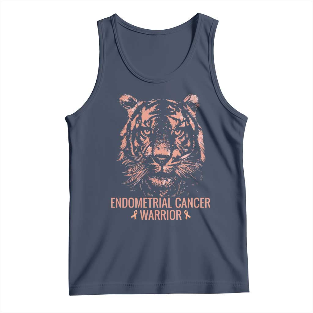 Endometrial Cancer Warrior Tiger Tank Top Strength Courage Hope