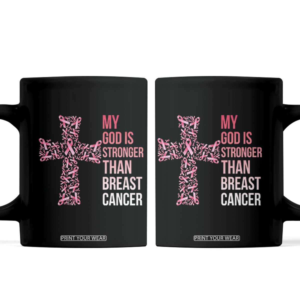 My God Is Stronger Than Breast Cancer Survivor Hope Gift Coffee Mug