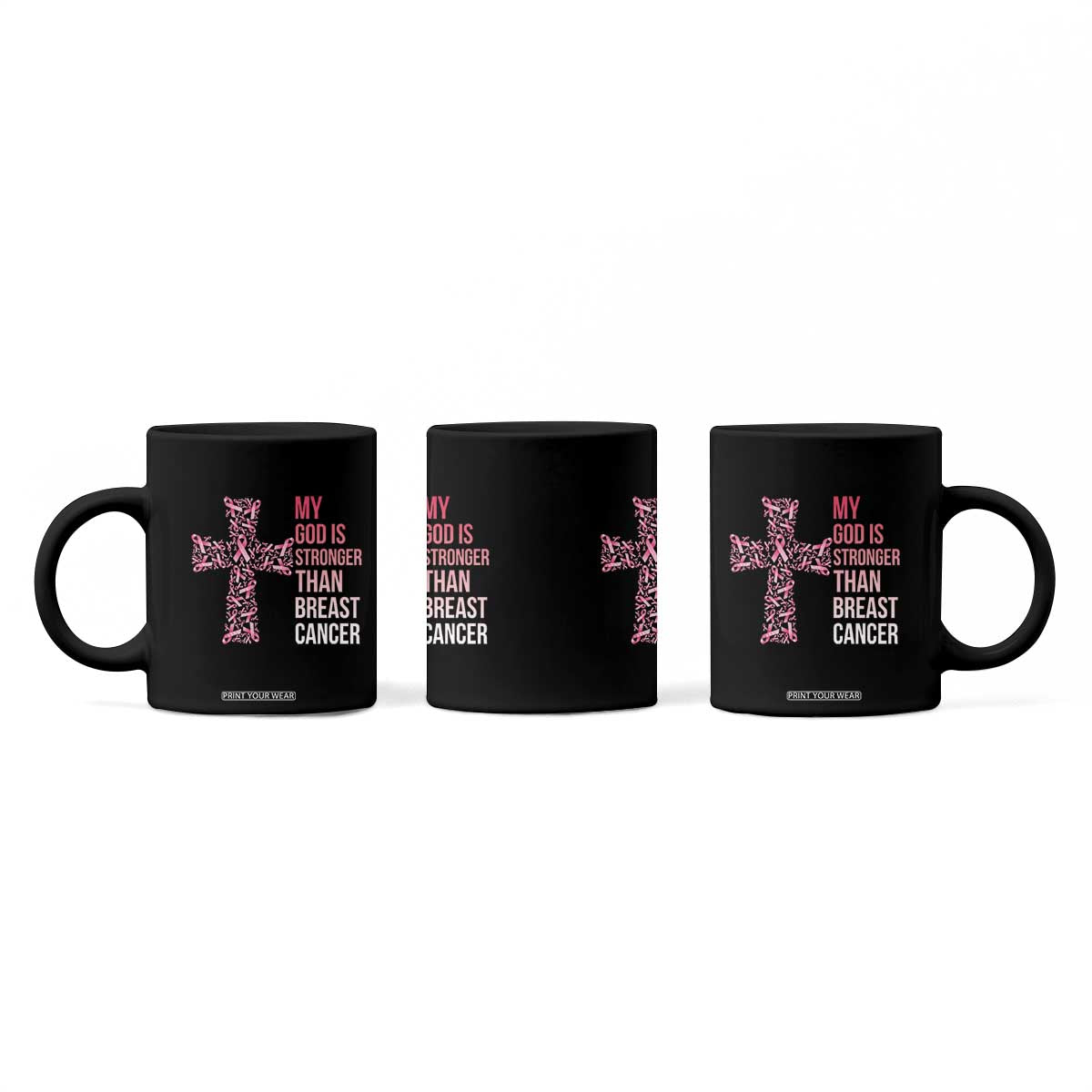 My God Is Stronger Than Breast Cancer Survivor Hope Gift Coffee Mug
