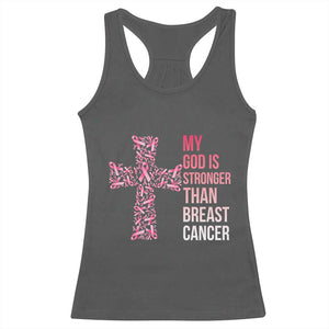 My God Is Stronger Than Breast Cancer Survivor Hope Gift Racerback Tank Top