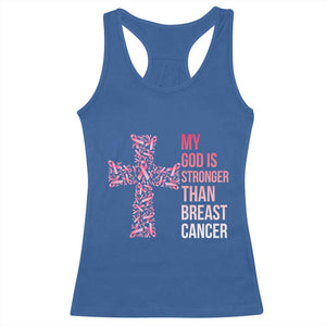 My God Is Stronger Than Breast Cancer Survivor Hope Gift Racerback Tank Top